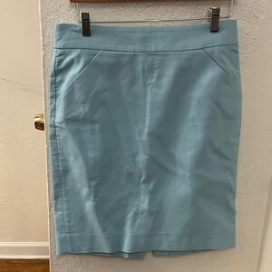 J. Crew Sky Blue Pencil Skirt size 6